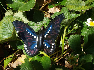 Glass Butterfly #5 -Blue/Pink, Small