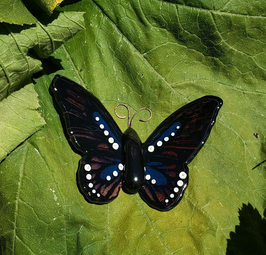 Glass Butterfly #5 -Blue/Pink, Small