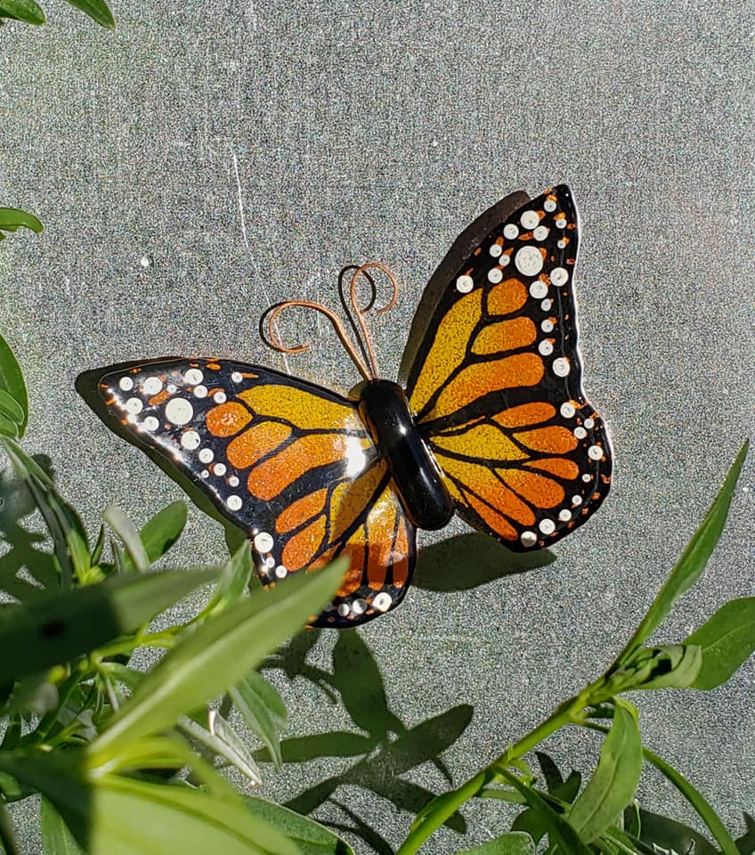 Glass Butterfly #1 - Yellow/Orange, Small