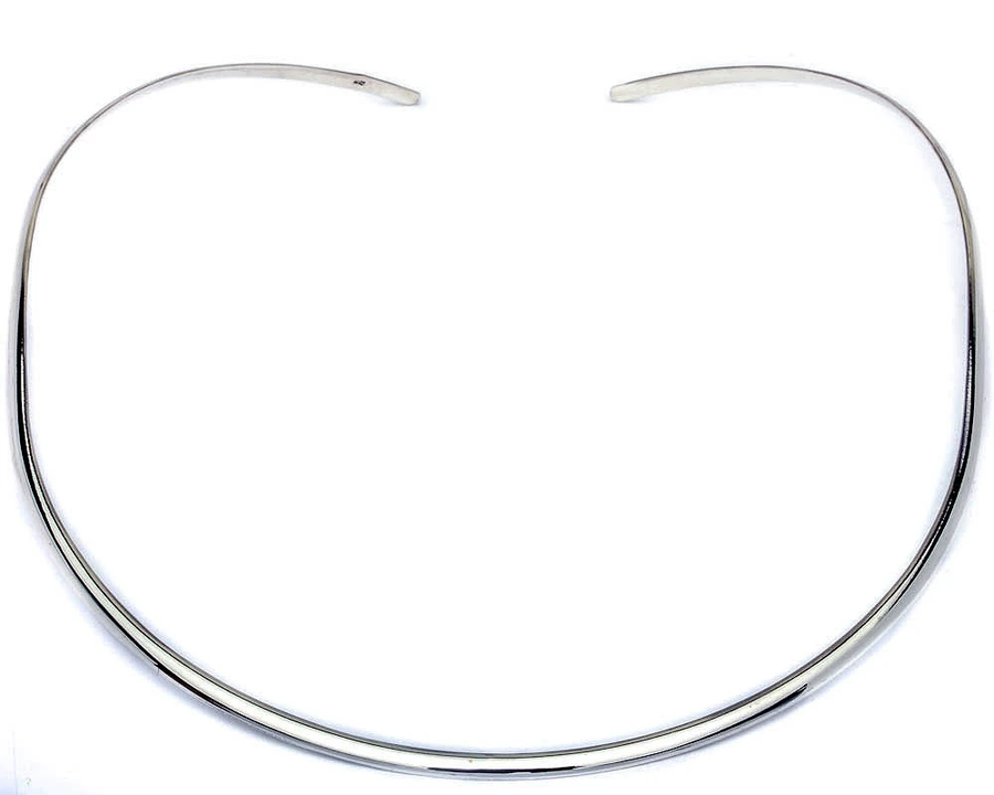 3MM Collar Choker, 0.925 Sterling Silver, with or without clasp