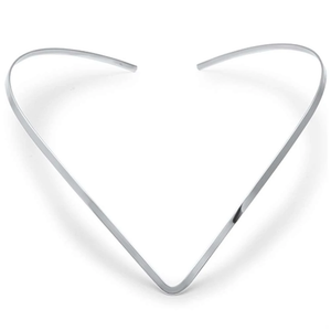 3MM V Shape Collar Choker, 0.925 Sterling Silver, without clasp