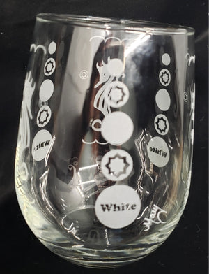 Custom Wine Glasses - Seahorse Design